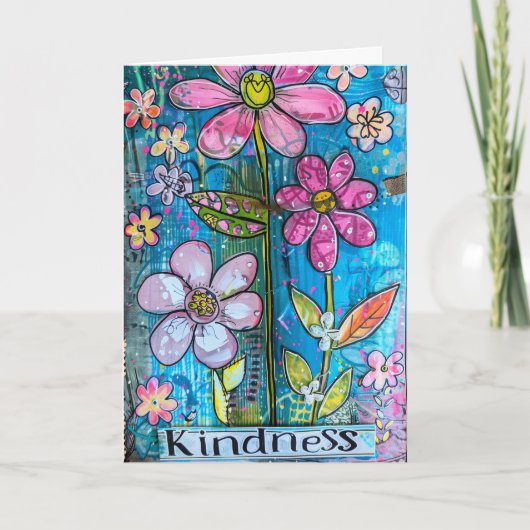 *~**~ VRIENDELIJKHEID Doodle Kleurrijke grillige b Bedankkaart (Voorkant)