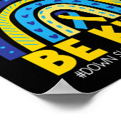 Vriendelijkheid - Down Syndroom Awareness Blauwe G Poster (Hoek)