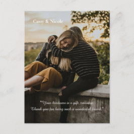 Vriendelijkheid en dank je wel briefkaart