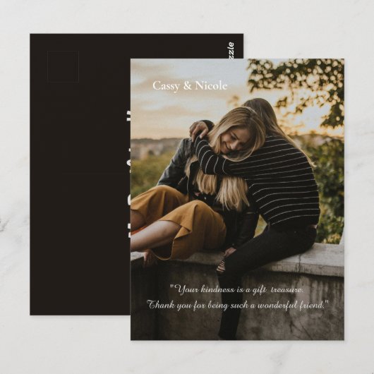 Vriendelijkheid en Dank je wel Briefkaart (Voorkant / Achterkant)