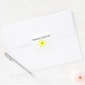 Vriendelijkheid...Geef het door Vierkante Sticker (Envelop)