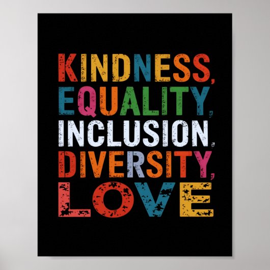 Vriendelijkheid Gelijkheid Inclusie Diversiteit Li Poster (Voorkant)