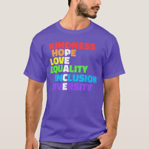 Vriendelijkheid gelijkheid inclusie diversiteit li t-shirt
