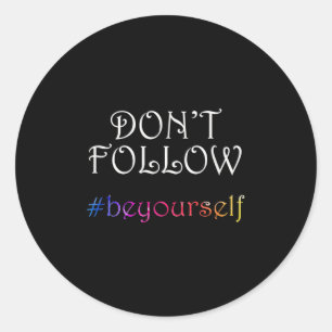 Vriendelijkheid Grafisch ontwerp Wees jezelf Inspi Ronde Sticker