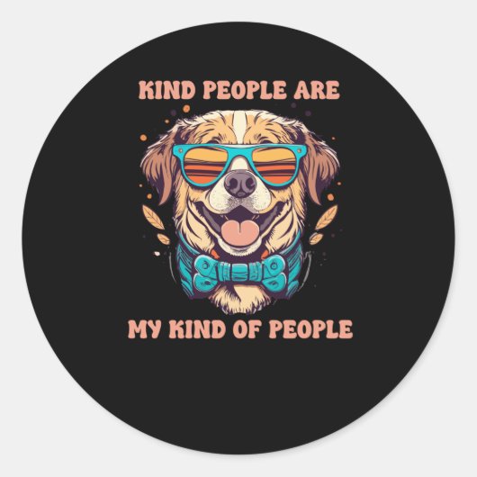 Vriendelijkheid Hond Sticker (Voorkant)