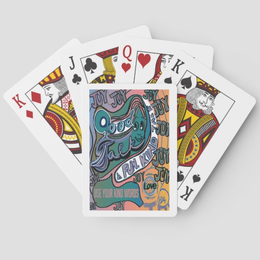 Vriendelijkheid in Elke Hand: Goed Gesprek  Pokerkaarten (Achterkant)