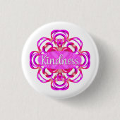Vriendelijkheid in Roze Mandala Ronde Button 3,2 Cm (Voorkant)