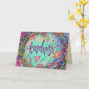 Vriendelijkheid Inspirerend Floral Whimsical Kaart