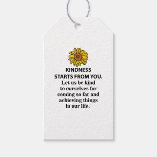 Vriendelijkheid Inspirerend Quote Zonnebloem Vrien Cadeaulabel