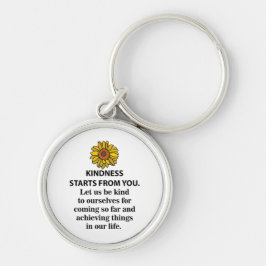 Vriendelijkheid Inspirerend Quote Zonnebloem Vrien Sleutelhanger