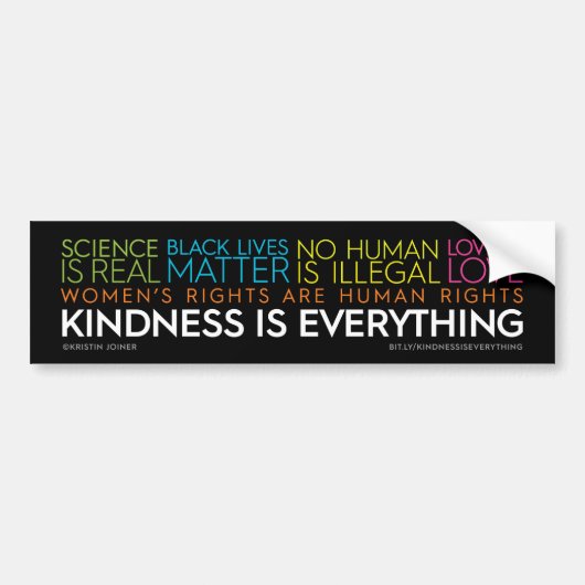 Vriendelijkheid Is Alles Bumpersticker (Voorkant)