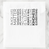 Vriendelijkheid is alles BW rechthoek Stickers (Tas)