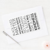 Vriendelijkheid is alles BW rechthoek Stickers (Envelop)