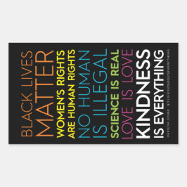 Vriendelijkheid is alles kleur rechthoek Sticker