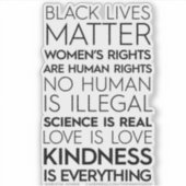 Vriendelijkheid is alles vinyl Stickers (Voorkant)