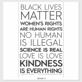 Vriendelijkheid is alles vinyl Stickers