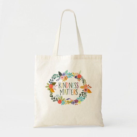 Vriendelijkheid is belangrijk, boho floral, Inspir Tote Bag