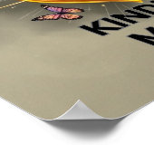 Vriendelijkheid is belangrijk met 2 vlinders en ee poster (Hoek)