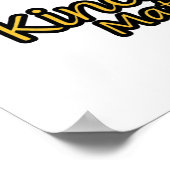 Vriendelijkheid is belangrijk met een gouden hart poster (Hoek)