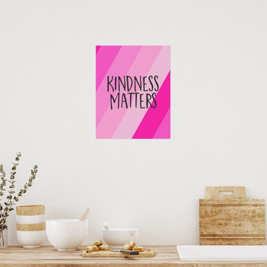 Vriendelijkheid is belangrijk, Modern vrouwelijk m Poster (Keuken)