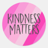 Vriendelijkheid is belangrijk, Modern vrouwelijk m Ronde Sticker (Voorkant)