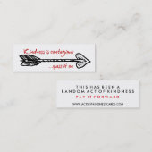 Vriendelijkheid is besmettelijke willekeurige hand mini visitekaartje (Voorkant / Achterkant)