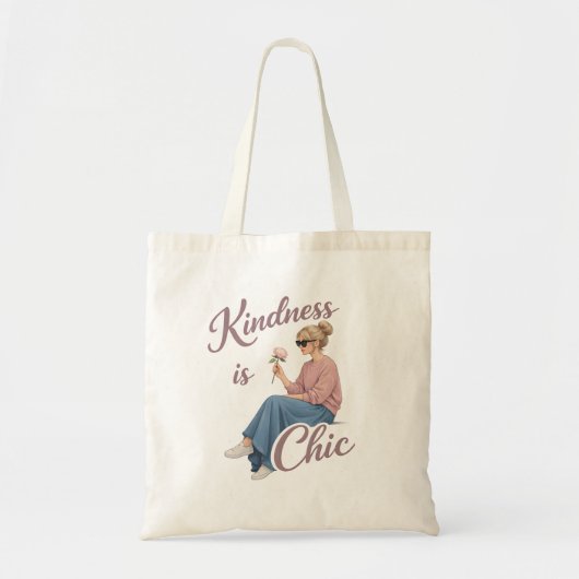 Vriendelijkheid is Chic Meisje Boodschappentas Tote Bag (Voorkant)