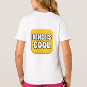Vriendelijkheid Is Cool Gele Badge T-shirt (Achterkant)