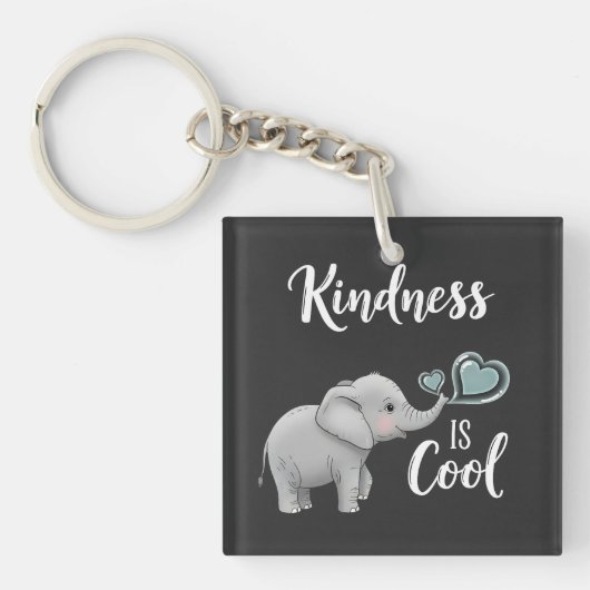Vriendelijkheid Is Cool Olifant Sleutelhanger (Voorkant)