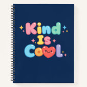 Vriendelijkheid is Cool Pastel Retro Bubbeltypogra Notitieboek (Voorkant)