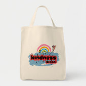 Vriendelijkheid is cool - Rainbow Surf Vibes Tote Bag (Voorkant)