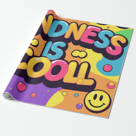 Vriendelijkheid is cool | Retrotypografie Cadeaupapier