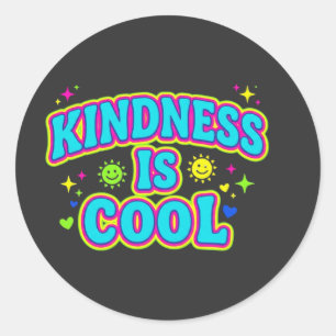 Vriendelijkheid Is Cool T-Shirt Ronde Sticker