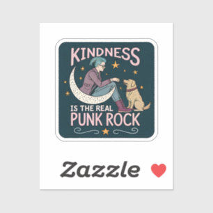 Vriendelijkheid is de echte Punk Rock Vinyl Sticke Sticker