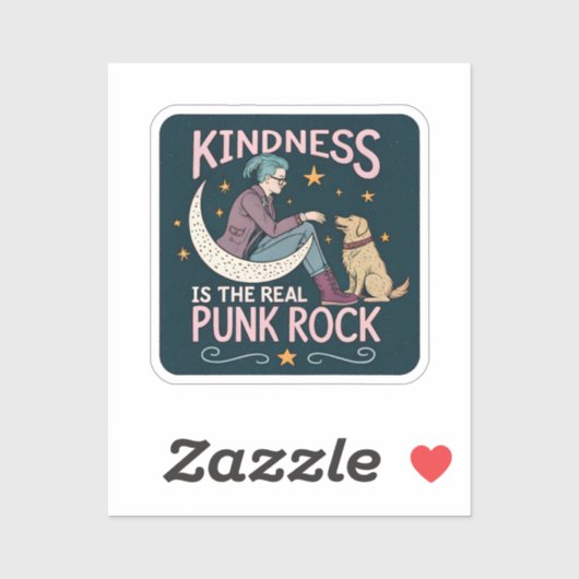 Vriendelijkheid is de echte Punk Rock Vinyl Sticke Sticker (Vel)