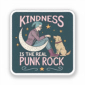 Vriendelijkheid is de echte Punk Rock Vinyl Sticke Sticker (Voorkant)