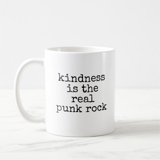 Vriendelijkheid Is De Echte Punkrock Koffiemok (Links)