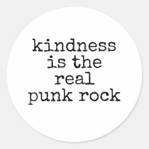 Vriendelijkheid Is De Echte Punkrock Ronde Sticker