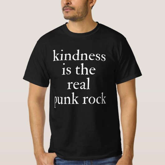 Vriendelijkheid Is De Echte Punkrock T-shirt (Voorkant)