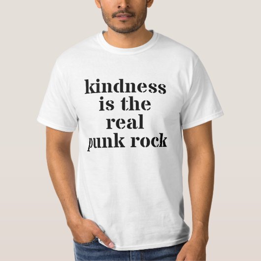 Vriendelijkheid Is De Echte Punkrock T-shirt (Voorkant)
