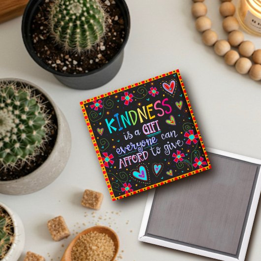 Vriendelijkheid is een cadeaubon Inspirerend Trend Magneet