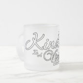 Vriendelijkheid Is Een Deugd Matglas Koffiemok (Voorkant links)