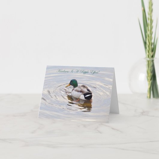 Vriendelijkheid is een rimpeleffect! notitiekaartje (Voorkant)