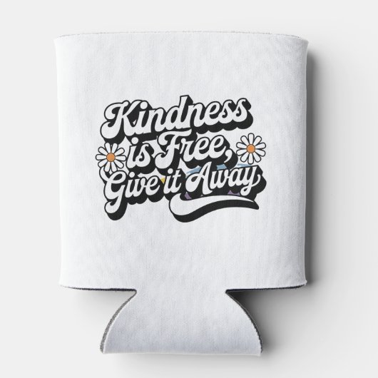 "Vriendelijkheid is gratis, geef het weg" Blikjeskoeler (Achterkant)