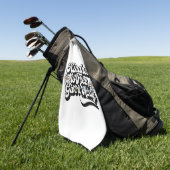 "Vriendelijkheid is gratis, geef het weg" Golfhanddoek (Groen)