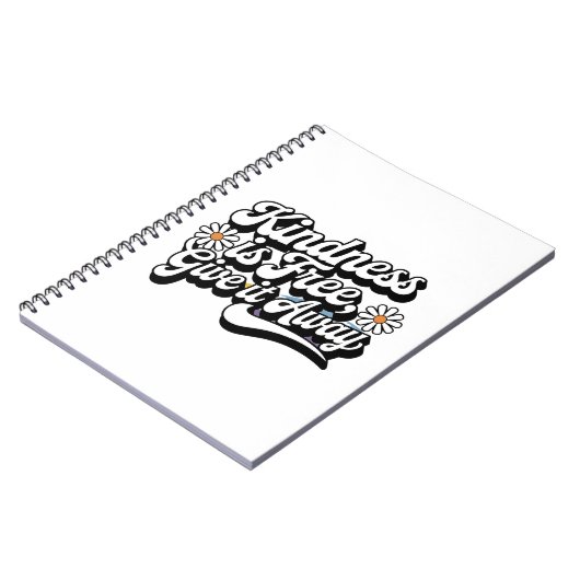 "Vriendelijkheid is gratis, geef het weg" Notitieboek (Linkerzijde)