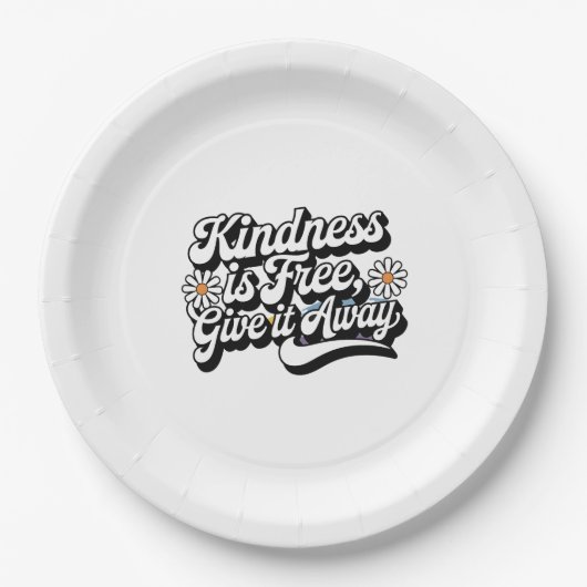 "Vriendelijkheid is gratis, geef het weg" Papieren Bordje (Voorkant)