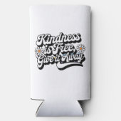 "Vriendelijkheid is gratis, geef het weg" Seltzer Blikjeskoeler (Achterkant)