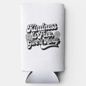 "Vriendelijkheid is gratis, geef het weg" Seltzer Blikjeskoeler (Voorkant)