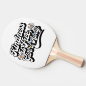 "Vriendelijkheid is gratis, geef het weg" Tafeltennisbatje (Zijkant)